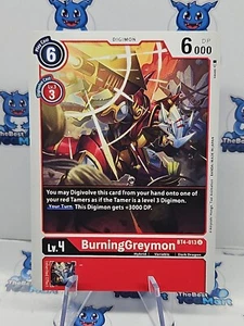 Digimon Card - BurningGreymon BT4-013 - U - Great Legend - NM - Picture 1 of 2