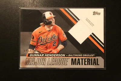 2024 Topps Series 2 MLM2-GH Gunnar Henderson Major League Material Relic /199 - Image 1 of 2