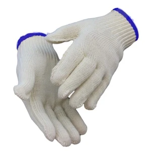 Glove Knit Poly Cotton 12 Pair Safety Work Seamless Knitted Food Packaging Glove - Bild 1 von 5