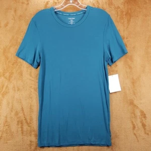 CALVIN KLEIN Mens Sleepwear Small Blue Pullover Crew Short Sleeve Tee Ultra Soft - Picture 1 of 6