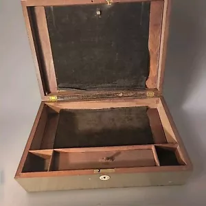 Antik Palisander Schoß Schreibtisch Schreibbox 12,75"" x 8,75"" x 4"" geschnitten - Bild 1 von 24