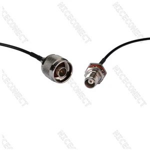 Enchufe TNC hembra a N macho RG174 30 cm para cable coleta de extensión de antena WLAN - Imagen 1 de 3