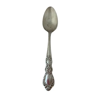 1847 Rogers Bros Heritage Silver-Plated Ornate Teaspoon Floral Handle Design - Image 1 of 4