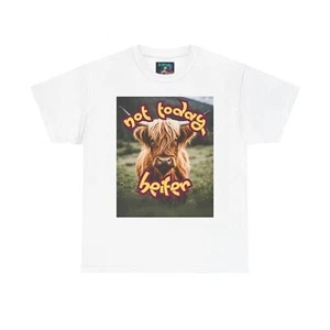 Funny Cow Graphic Tee, Farm Animal Lover, Not Today Heifer Shirt, Unisex T-Shirt - Picture 1 of 60