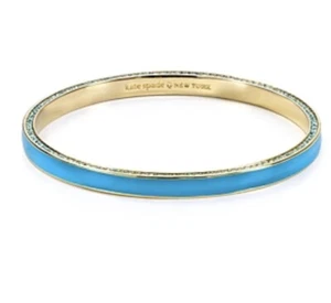 $58 Kate Spade Hidden Crystal Bangle Bracelet Blue "The Bangles" 285 - Picture 1 of 9