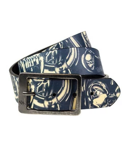 Motorhead Warpig Printed Leather Belt Black - Lowlife - Picture 1 of 2