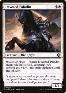 DEVOTED PALADIN X 4 N/M ADVENTURES IN THE FORGET REALMS MTG - Bild 1 von 1