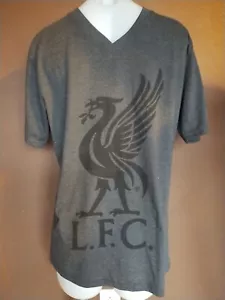 T-shirt media Liverpool FC nera logo Liverbird cotone licenza ufficiale scollo a V - Foto 1 di 7