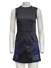 Topshop Womens Mini Dress Sleeveless Straight Open Back Black Size US 2 UK 6 NEW