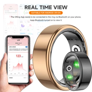 Smart Ring Fitnesstracker Herzfrequenz SPO2/BP Schlafüberwachung IP68 wasserdicht - Bild 1 von 21