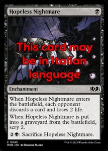 MTG HOPELESS NIGHTMARE EXC - INCUBO SENZA SPERANZA 95 - WOE - MAGIC - Bild 1 von 1