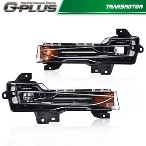 Fit For 2017-2023 Tesla Model 3 Y Right Left Fog Light Lamp Led DRL Up-Level Set - Picture 1 of 10