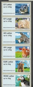 GUERNSEY WILDLIFE & ISLAND ANIMALS     POST & GO MNH STRIP - Picture 1 of 1