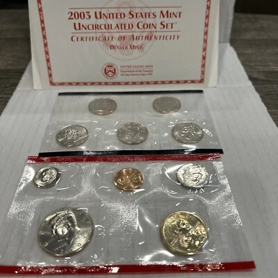 2003 United States Mint Uncirculated Coin Set Denver 🇺🇸🇺🇸🇺🇸 - Image 1 of 4