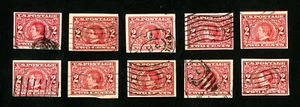 US Stamp # 371 F-VF Lot of 10 Used Catalogue Value $210.00 - Picture 1 of 1