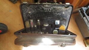 Antique Large Trunk Post Suitcase Baise-en-Ville Beauty Travel Th Leather Xixth