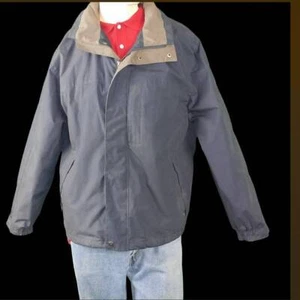 VINTAGE MEN'S LEVIS STRAUSS SIGNATURE JACKET WINDBREAKER DARK GREY SIZE LARGE - Picture 1 of 5