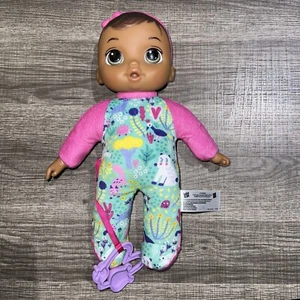 Baby Alive Soft N Cute 11 Inch Baby Doll Brown Hair with Pretend Teether - Picture 1 of 3
