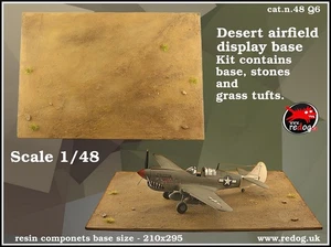 1/48 Redog - Airplane Model Kit Display Base  - desert field / Q6 - Picture 1 of 2