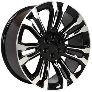 Machined Black Wheel 24x10 for 1988-2000 Chevy C2500 - RVO2463 - Picture 1 of 3