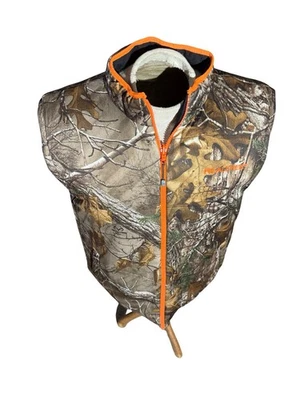 Realtree Camo Hunting Vest Men’s L Reversible Black Xtra Pattern Outdoor Gear 19 - Image 1 of 4