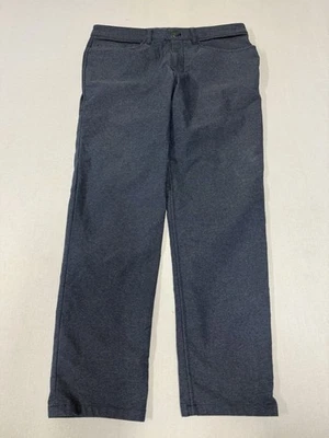 Lululemon ABC Pants Mens 33 Navy Blue Heather Tech Canvas Stretch 5 Pocket 88 - Image 1 of 4