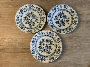 3 Antike Meißen Teller Zwiebelmuster 1. Wahl / Ca. 24,5 cm / Knaufzeit - Bild 1 von 9