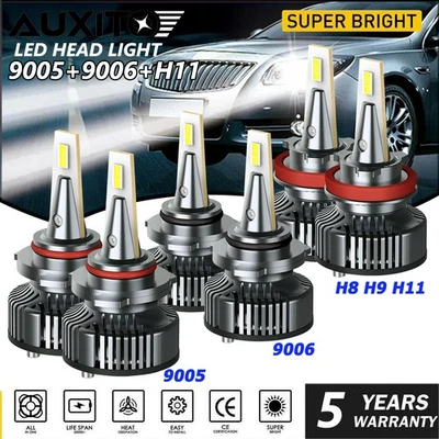 9005 9006 H11 Combo LMP LED Headlight Fog Kits Bulb 6500K White High Low Beam - Image 1 of 4