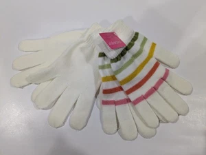 Xhilaration Girl's Ivory Multi Gloves Set ( 2 Pairs ) - NWT - Picture 1 of 2