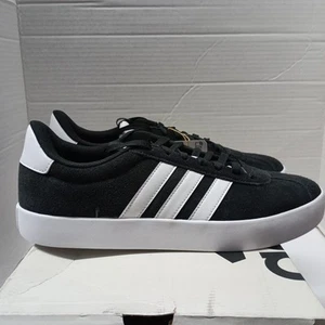 NWT Adidas Sneakers Men's VL Court 3.0 Black and White Size 10 Skateboarding - Picture 1 of 9