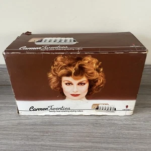 Carmen - BD210 - Twenties - 20x Heated Hair Rollers & 18 Hair Pins (2 Missing) - Picture 1 of 13