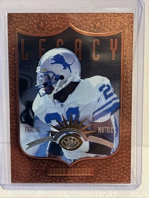 Donruss Leaf Barry Sanders Legacy Fractal Matrix 1997 Foto 1 de 3