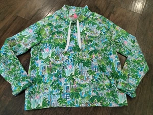 Lilly Pulitzer Jax Langarm Popover Sprout Grün Lilly On Holiday S Pullover - Bild 1 von 7