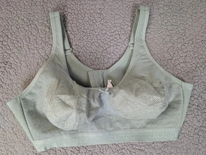 Lane Bryant Cacique Bra Unlined Full Coverage Wireless Sage Green Size 42D - Picture 1 of 9