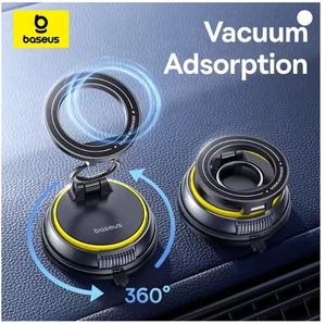 Magnetic Car Phone Holder Vacuum Suction Cup Stand 360° For iPhone 17 16 15 14 - Picture 1 of 7