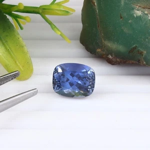 AAA Natural Blue Ceylon Sapphire Cushion Cut Loose Faceted Gemstone Cut 5.30 CT - Picture 1 of 6