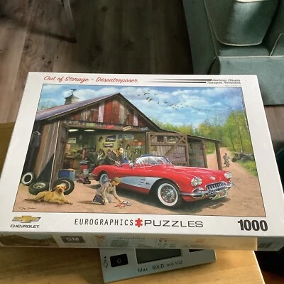 Rompecabezas de 1000 piezas NEWEuroGraphics fuera de almacenamiento (Corvette 1959) de Greg Girdano Foto 1 de 4