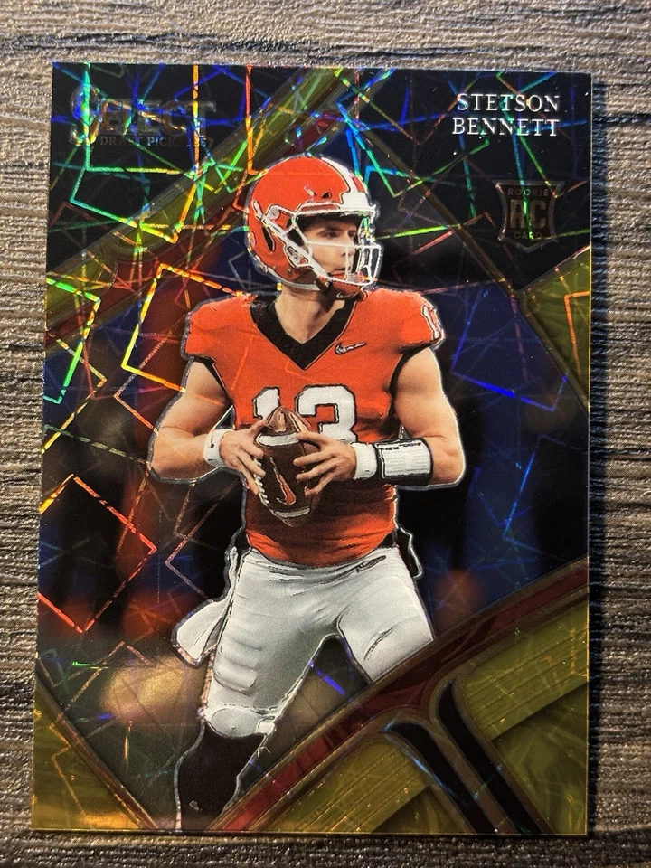 2023 Panini Select Draft Picks Gold Lazer 125 Stetson Bennett Georgia Bulldogs - Image 1 of 1
