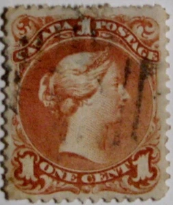1868 CANADA #22: F/VF Used LARGE QUEEN - Queen Victoria - Picture 1 of 2