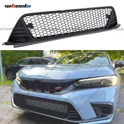 Front Upper Grille Matte Black for 2022-2024 Honda Civic Base Sedan Type R Style - Image 1 of 4