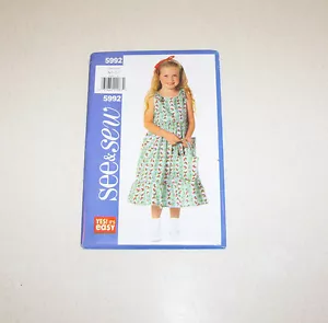 Neu ungeschnitten Butterick Mädchen Kleid & Tasche Schnittmuster #5992 - Bild 1 von 2