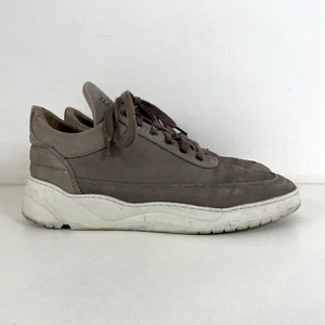 Filling Pieces Low Top Taupe Nubuck Leather Trainers Size EU 43 UK 9 - Picture 1 of 11