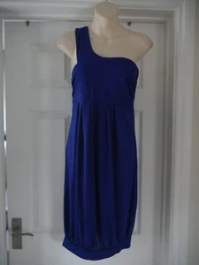 Designer Blue Dress Size 10 New York Laundry One Shoulder Stretchy Party Ladies - Picture 1 of 10