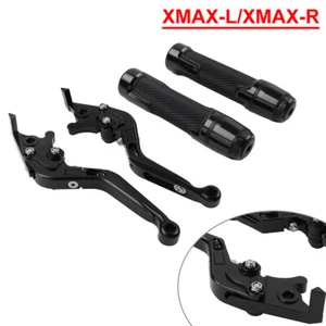 Kit Maniglie Manubrio Nero Alluminio Leva Frizione Leva Freno per Yamaha XMAX125/250 - Foto 1 di 10
