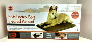 K & H Lectro-Soft Heated Bed/ Cover included 19" x 24"  Indoor/Outdoor NIB 