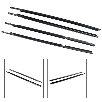 4pcs Outer Door Glass Weatherstrip Moulding For Toyota Yaris Vitz 2005-2010 S12 - image 1 of 4