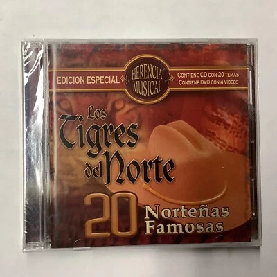 SEALED Los Tigres del Norte-20 Nortenas Famosas CD/DVD Set Foto 1 de 3