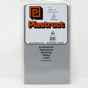 Plastruct 91007 Gray .10" 12x7 ABS Plastic Sheet Set Scratch building Supplies - Imagen 1 de 2