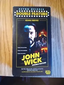 John Wick VHS Double Feature Retro Release Video RARE OOP - Picture 1 of 6