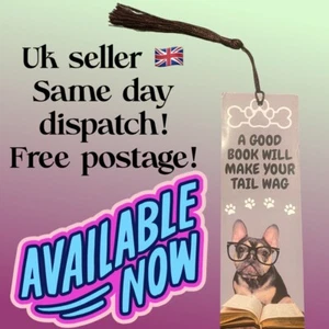 Dog bookmark for books Beaded Page holder Marker Clip Slip Puppy Book - Imagen 1 de 5